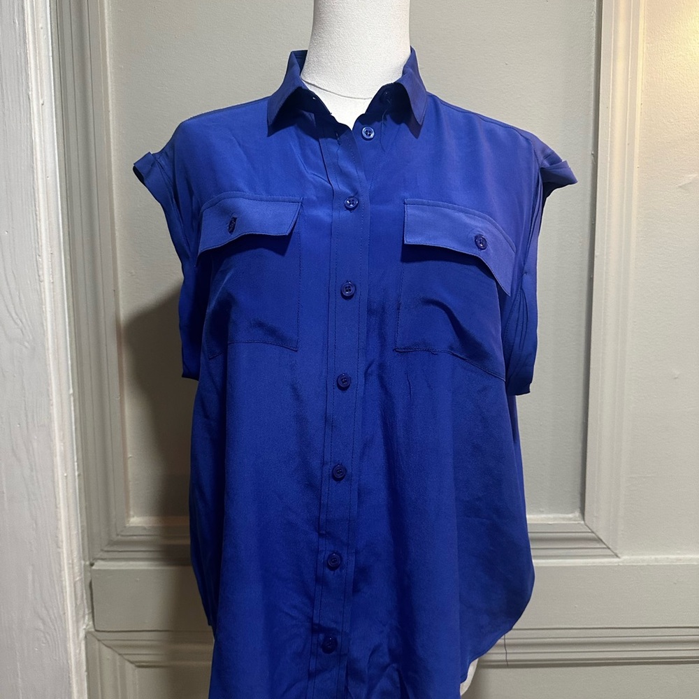 LF Millau Women's Vibrant Blue Button-Down Shirt